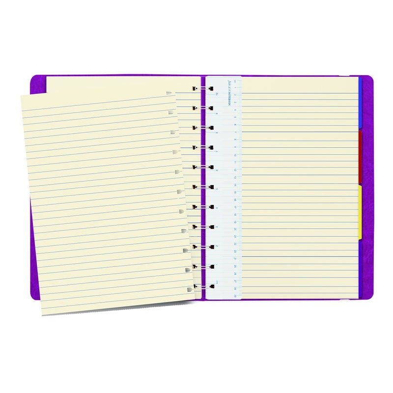 Filofax REFILLABLE NOTEBOOK CLASSIC, 10.8" x 8.5" Fuchsia - Elegant leather-look cover with moveable pages - Elastic closure, index, pocket and page marker (B115105U), Letter Size - Image 2